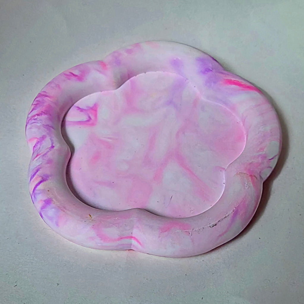 Flower Trinket Tray - Pink & Purple