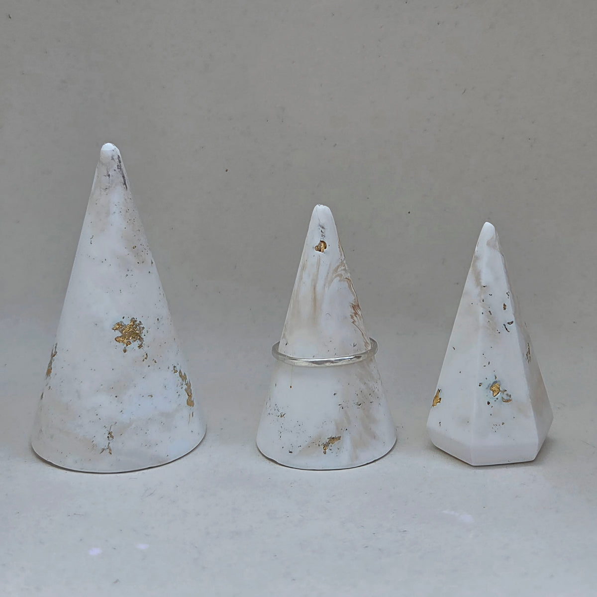 Marbled Ring Cone Set – Golden Neutrals